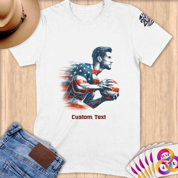 Physical Item S / White Soccer Dreams ~ Limited Edition 2024 "USA Excellence" ~ Personalized Softstyle T-Shirt