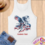 Physical Item S / White Soccer Eagle ~Limited Edition 2024 "USA Excellence" ~ Customizable Supersoft Tank Top