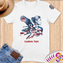 Physical Item S / White Soccer Eagle ~Limited Edition 2024 "USA Excellence" ~ Personalized Softstyle T-Shirt