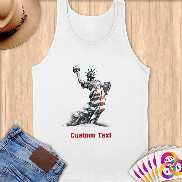 Physical Item S / White Soccer Liberty ~Limited Edition 2024 "USA Excellence" ~ Customizable Supersoft Tank Top