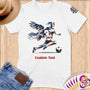Physical Item S / White Soccer Wings ~Limited Edition 2024 "USA Excellence" ~ Personalized Softstyle T-Shirt