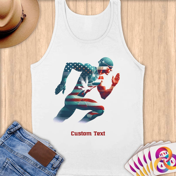 Physical Item S / White Speed~Limited Edition 2024 "USA Excellence" ~ Customizable Supersoft Tank Top
