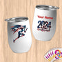 Physical Item 12 oz / White Sprinter Wings ~Limited Edition 2024 "USA Excellence" ~ Customizable 12oz Wine Tumbler with Lid