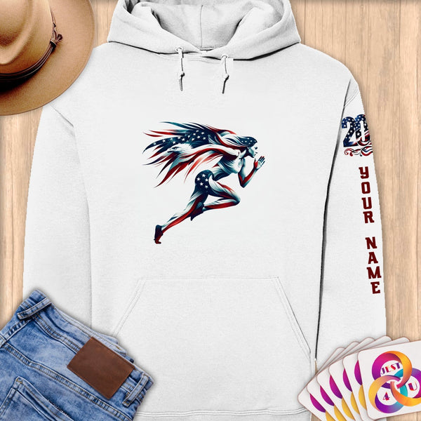 Physical Item S / White Sprinter Wings ~Limited Edition 2024 "USA Excellence" ~ Personalized Premium Hoodie