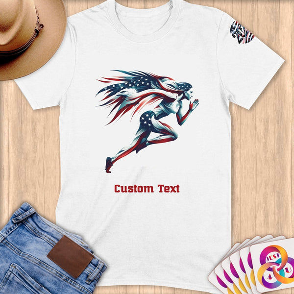 Physical Item S / White Sprinter Wings ~Limited Edition 2024 "USA Excellence" ~ Personalized Softstyle T-Shirt