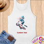 Physical Item S / White Star-Spangled Volley ~Limited Edition 2024 "USA Excellence" ~ Customizable Supersoft Tank Top