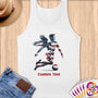 Physical Item S / White Stars and Striped Soccer ~Limited Edition 2024 "USA Excellence" ~ Customizable Supersoft Tank Top