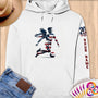 Physical Item S / White Stars and Striped Soccer ~Limited Edition 2024 "USA Excellence" ~ Personalized Premium Hoodie