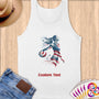 Physical Item S / White Stars and Stripes Sand Volleyball ~Limited Edition 2024 "USA Excellence" ~ Customizable Supersoft Tank Top