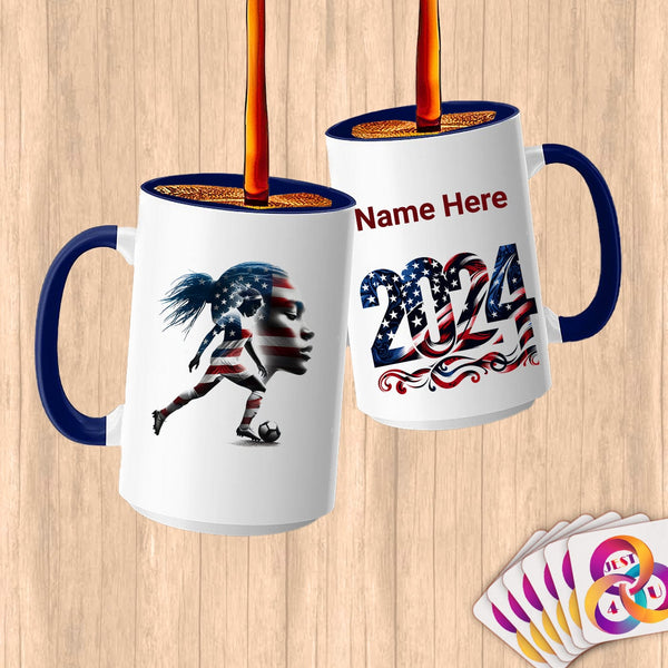 Physical Item 15oz / Blue Stars Stripes Dreams ~Limited Edition 2024 "USA Excellence" ~ Customized Large 15oz Mug