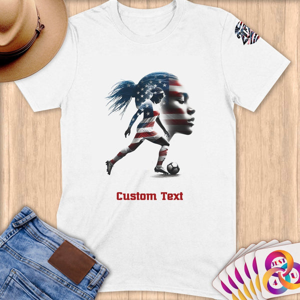 Physical Item S / White Stars Stripes Dreams ~Limited Edition 2024 "USA Excellence" ~ Personalized Softstyle T-Shirt