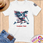 Physical Item S / White Stars Stripes Eagle Soccer Goals ~Limited Edition 2024 "USA Excellence" ~ Personalized Softstyle T-Shirt