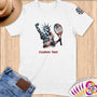 Physical Item S / White Statue Liberty Tennis~Limited Edition 2024 "USA Excellence" ~ Personalized Softstyle T-Shirt