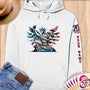 Physical Item S / White Statue of Liberty Freedom Eagle~Limited Edition 2024 "USA Excellence" ~ Personalized Premium Hoodie