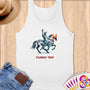 Physical Item S / White Statue of Liberty Freedom Horse~Limited Edition 2024 "USA Excellence" ~ Customizable Supersoft Tank Top