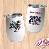Physical Item 12 oz / White Statue of Liberty on Horse~Limited Edition 2024 