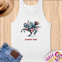 Physical Item S / White Statue of Liberty on Horse~Limited Edition 2024 "USA Excellence" ~ Customizable Supersoft Tank Top
