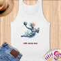 Physical Item S / White Statue of Liberty Power Handball ~ Limited Edition 2024 "USA Excellence" ~ Customizable Supersoft Tank Top