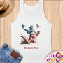 Physical Item S / White Statue of Liberty Sand Volley Eagle ~Limited Edition 2024 "USA Excellence" ~ Customizable Supersoft Tank Top