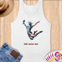 Physical Item S / White Statue of Liberty Trampoline ~ Limited Edition 2024 "USA Excellence" ~ Customizable Supersoft Tank Top