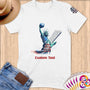 Physical Item S / White Statue Volley Spikes ~Limited Edition 2024 "USA Excellence" ~ Personalized Softstyle T-Shirt