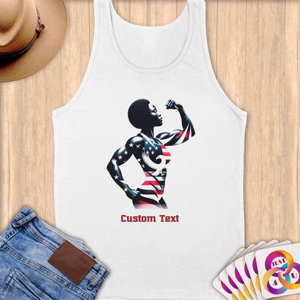 Physical Item S / White Strength and Power~Limited Edition 2024 "USA Excellence" ~ Customizable Supersoft Tank Top