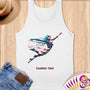 Physical Item S / White Stripes Artistic Swim ~ Limited Edition 2024 "USA Excellence" ~ Customizable Supersoft Tank Top