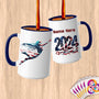 Physical Item 15oz / Blue Stripes Artistic Swim ~ Limited Edition 2024 "USA Excellence" ~ Customized Large 15oz Mug