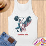 Physical Item S / White Strong American Powerlifter ~Limited Edition 2024 "USA Excellence" ~ Customizable Supersoft Tank Top