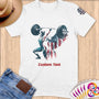 Physical Item S / White Strong American Powerlifter ~Limited Edition 2024 "USA Excellence" ~ Personalized Softstyle T-Shirt