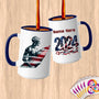 Physical Item 15oz / Blue Surfing America ~ Limited Edition 2024 "USA Excellence" ~ Customized Large 15oz Mug