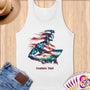 Physical Item S / White Surfing Freedom ~ Limited Edition 2024 "USA Excellence" ~ Customizable Supersoft Tank Top