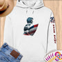 Physical Item S / White Surfing Portrait ~ Limited Edition 2024 "USA Excellence" ~ Personalized Premium Hoodie