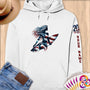 Physical Item S / White Surfing Pride ~ Limited Edition 2024 "USA Excellence" ~ Personalized Premium Hoodie