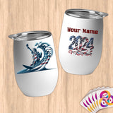 Physical Item 12 oz / White Surfing Statue of Liberty ~ Limited Edition 2024 
