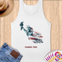 Physical Item S / White Swimming Liberty ~ Limited Edition 2024 "USA Excellence" ~ Customizable Supersoft Tank Top