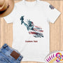 Physical Item S / White Swimming Liberty ~ Limited Edition 2024 "USA Excellence" ~ Personalized Softstyle T-Shirt