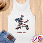 Physical Item S / White Taekwondo Flag ~ Limited Edition 2024 "USA Excellence" ~ Customizable Supersoft Tank Top
