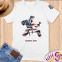 Physical Item S / White Taekwondo Flag ~ Limited Edition 2024 "USA Excellence" ~ Personalized Softstyle T-Shirt