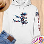 Physical Item S / White Taekwondo Leap ~ Limited Edition 2024 "USA Excellence" ~ Personalized Premium Hoodie