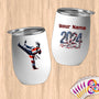 Physical Item 12 oz / White Taekwondo Liberty ~ Limited Edition 2024 "USA Excellence" ~ Customizable 12oz Wine Tumbler with Lid