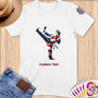 Physical Item S / White Taekwondo Liberty ~ Limited Edition 2024 "USA Excellence" ~ Personalized Softstyle T-Shirt