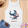 Physical Item S / White Taekwondo Patriotic ~ Limited Edition 2024 "USA Excellence" ~ Customizable Supersoft Tank Top