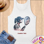 Physical Item S / White Tennis Eagle ~ Limited Edition 2024 "USA Excellence" ~ Customizable Supersoft Tank Top