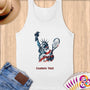 Physical Item S / White Tennis Freedom Flight ~ Limited Edition 2024 "USA Excellence" ~ Customizable Supersoft Tank Top