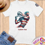 Physical Item S / White Tennis Glory ~ Limited Edition 2024 "USA Excellence" ~ Personalized Softstyle T-Shirt