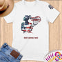 Physical Item S / White Tennis Glow ~ Limited Edition 2024 "USA Excellence" ~ Personalized Softstyle T-Shirt