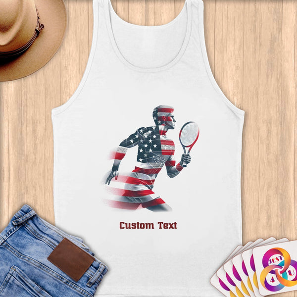 Physical Item S / White Tennis Hero ~ Limited Edition 2024 "USA Excellence" ~ Customizable Supersoft Tank Top