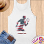 Physical Item S / White Tennis Hero ~ Limited Edition 2024 "USA Excellence" ~ Customizable Supersoft Tank Top