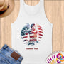 Physical Item S / White Tennis Patriotic ~ Limited Edition 2024 "USA Excellence" ~ Customizable Supersoft Tank Top